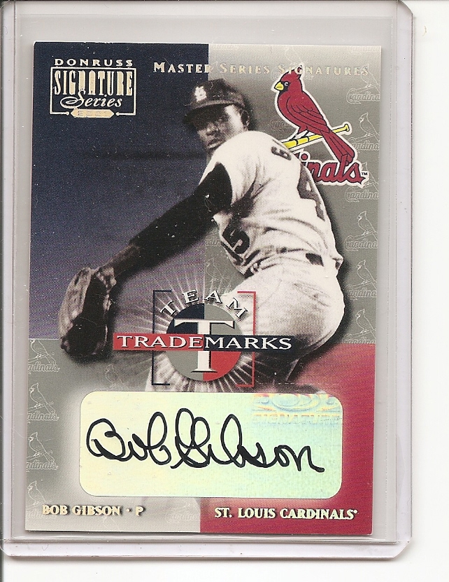 2001 Donruss Signature Team Trademarks Masters Series #19 Bob Gibson