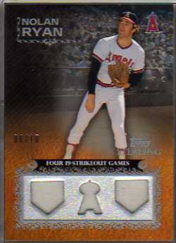 2009 Topps Sterling Career Chronicles Relics Triple 10 #98 Nolan Ryan