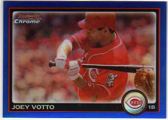 2010 Bowman Chrome Blue Refractors #137 Joey Votto
