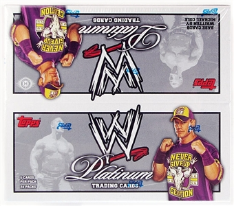 2010 Topps WWE Platinum Wrestling Hobby Box (3 Hits Per Box : 1 Auto, 1 Auto Relic & 1 Relic + 12 Inserts & 4 Parallels) (Incls pk of card sleeves) 