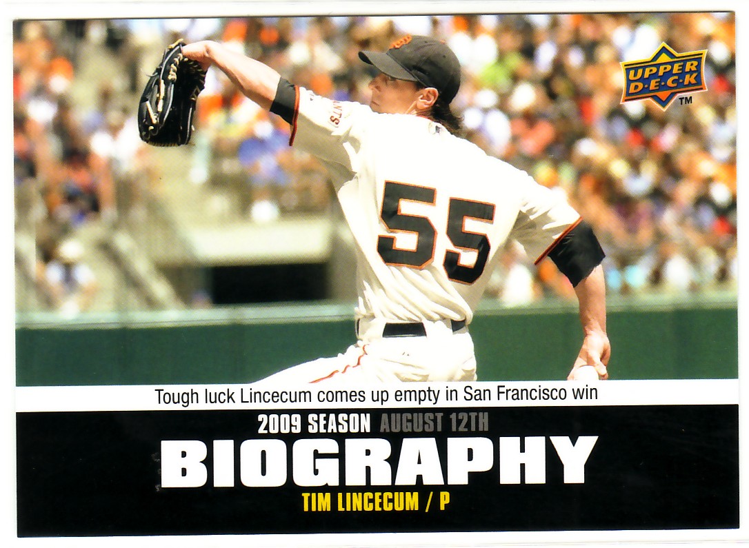 2010 Upper Deck Season Biography #SB147 Tim Lincecum