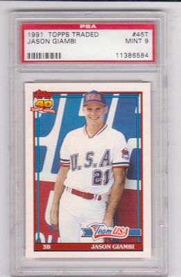 1991 Topps Traded #45T Jason Giambi USA RC