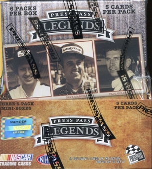 2010 Press Pass Legends Racing Factory Sealed Hobby Box With 3 Autographs & 3 Memorabilia Cards Per Box - Possible Danica Patrick Bill Elliot - In Stock 