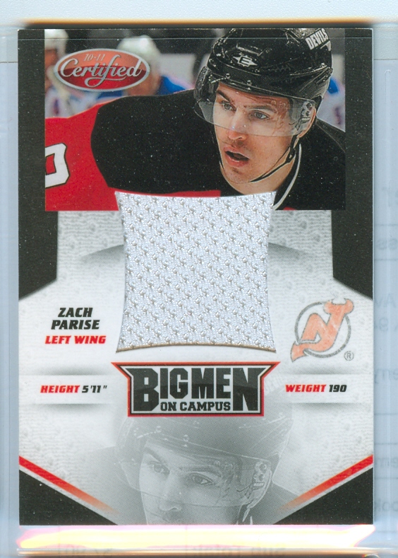 2010-11 Certified Big Men On Campus Jerseys #5 Zach Parise