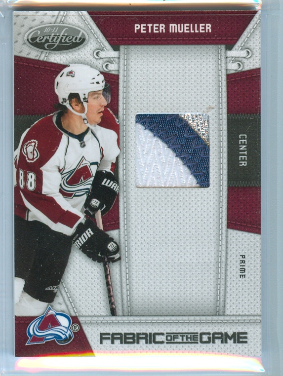 2010-11 Certified Fabric of the Game Prime #PEM Peter Mueller