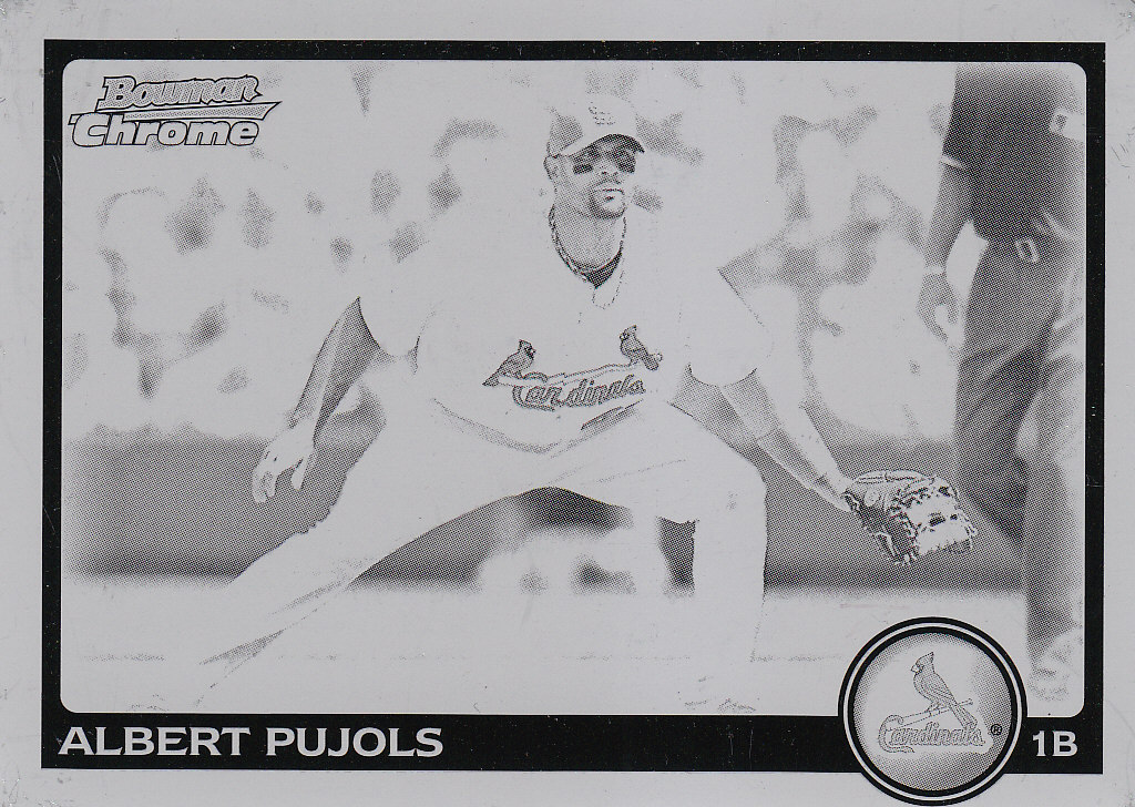 2010 Bowman Chrome Printing Plates Black #142 Albert Pujols