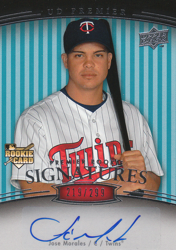 2008 Upper Deck Premier #226 Jose Morales AU (RC)/299