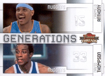 2009-10 Panini Threads Generations #4 Carmelo Anthony/David Thompson