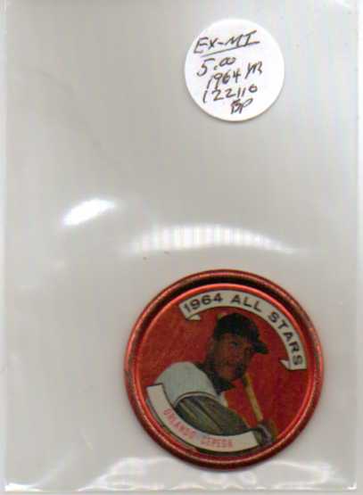 1964 Topps Coins #142 Orlando Cepeda AS