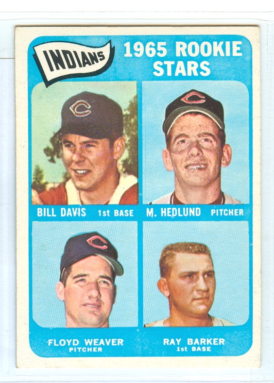 1965 Topps #546 Rookie Stars/Bill Davis RC/Mike Hedlund RC/Ray Barker/Floyd Weaver RC