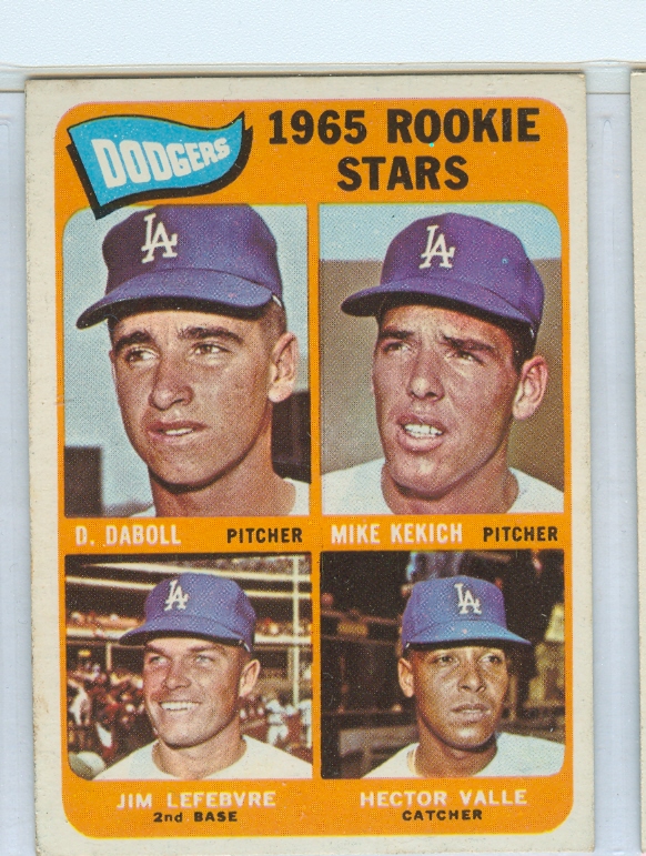 1965 Topps #561 Rookie Stars/Dennis Daboll RC/Mike Kekich RC/Hector Valle RC/Jim Lefebvre RC