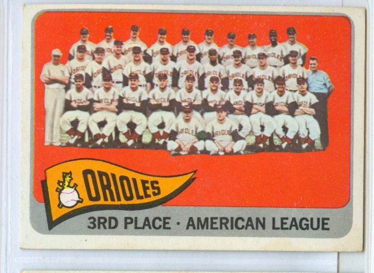 1965 Topps #572 Baltimore Orioles TC SP