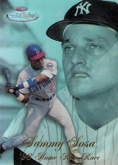 1998 Topps Gold Label Home Run Race Black #HR4 Sammy Sosa