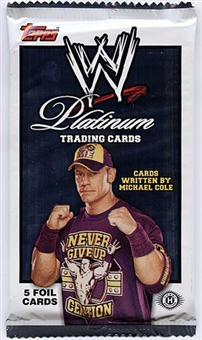 1 SEALED PACK : 2010 Topps WWE Platinum Wrestling Factory Sealed Hobby Pack (3 Hits Per Box : 1 Auto, 1 Auto Relic & 1 Relic + 12 Inserts & 4 Parallels) 