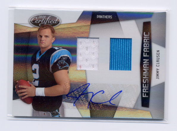 2010 Certified #289 Jimmy Clausen JSY AU/299 RC
