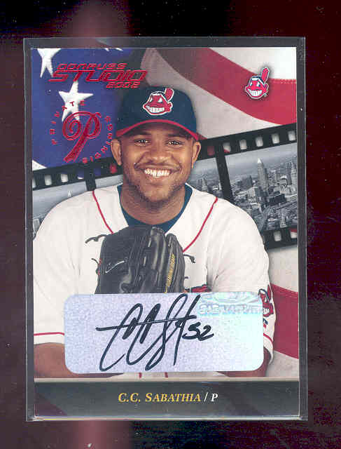 2002 Studio Private Signings #181 C.C. Sabathia/50