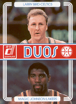 2010-11 Donruss Duos #2 Larry Bird/Magic Johnson