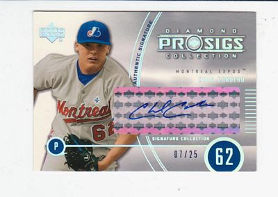 2004 UD Diamond Pro Sigs Signature Blue Ink #163 Chad Cordero