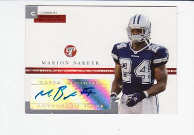 2005 Topps Pristine Personal Endorsements Autographs #MB Marion Barber/1500 C