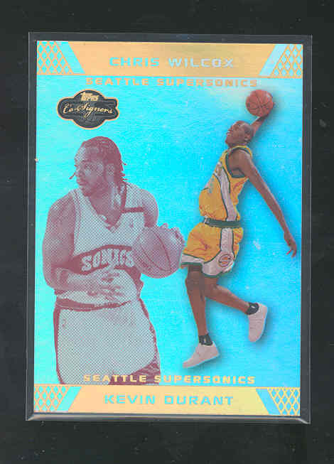 2007-08 Topps Co-Signers Gold Red Foil #88A Kevin Durant/Chris Wilcox