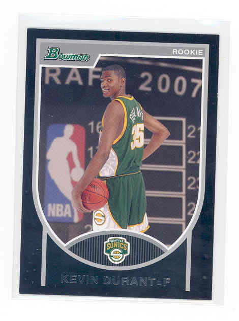 2007-08 Bowman #111 Kevin Durant RC rookie card 1836/2999 NM-MT (01)
