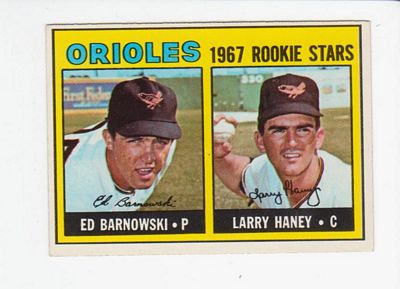 1967 Topps #507 Rookie Stars/Ed Barnowski/Larry Haney RC