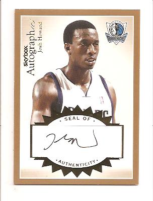 2003-04 SkyBox Autographics Autographs Gold #JH Josh Howard