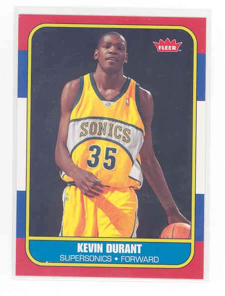 2007-08 Fleer 1986-87 Rookies #143 Kevin Durant