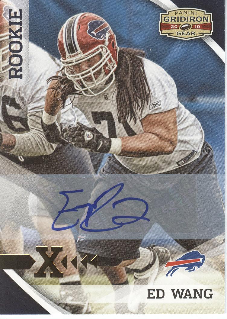 2010 Panini Gridiron Gear Autographs Gold X's #190 Ed Wang/99