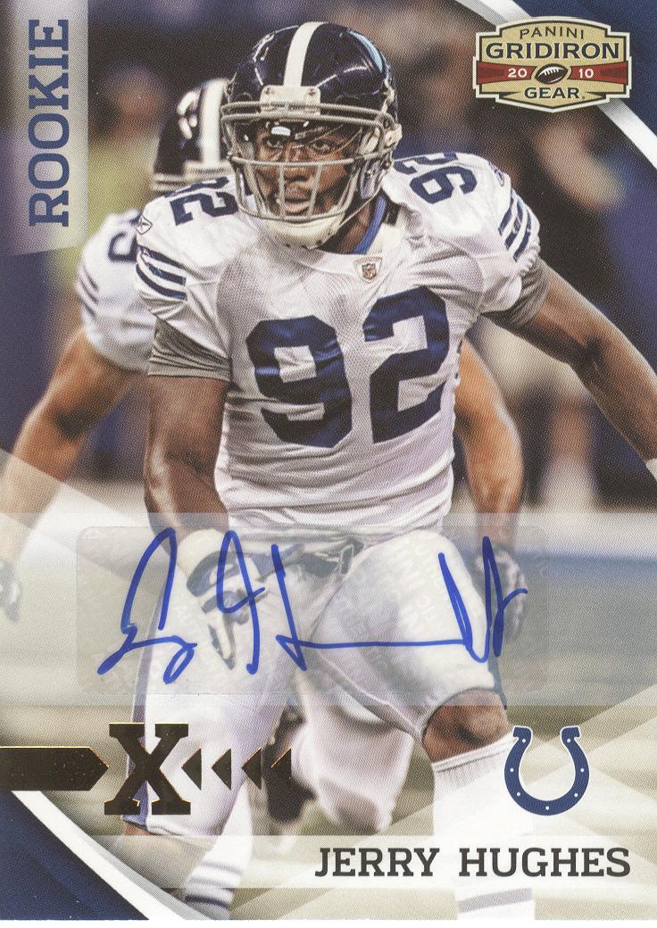 2010 Panini Gridiron Gear Autographs Gold X's #202 Jerry Hughes/299