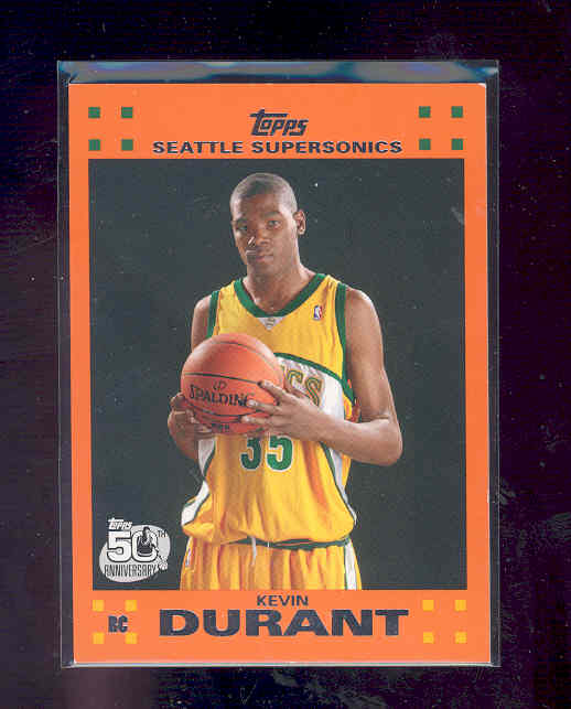 2007-08 Topps Rookie Orange Set #2 Kevin Durant rc Rookie Card 
