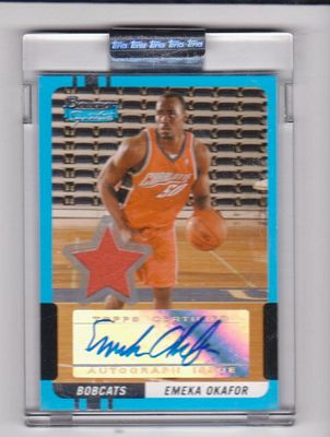 2004-05 Bowman Signature Edition #84 Emeka Okafor JSY AU RC