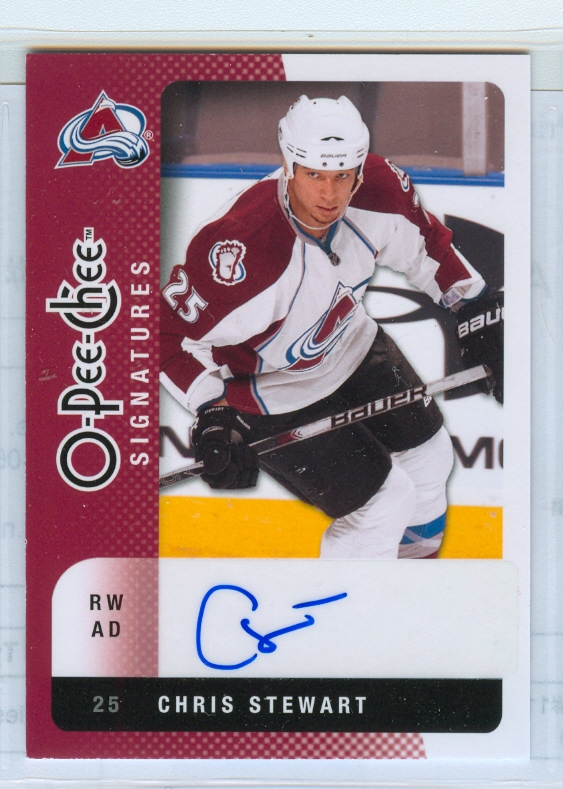 2010-11 O-Pee-Chee Signatures #OSSW Chris Stewart