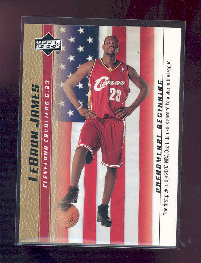 2003-04 Upper Deck Phenomenal Beginning LeBron James Gold #20 LeBron James/The first pick