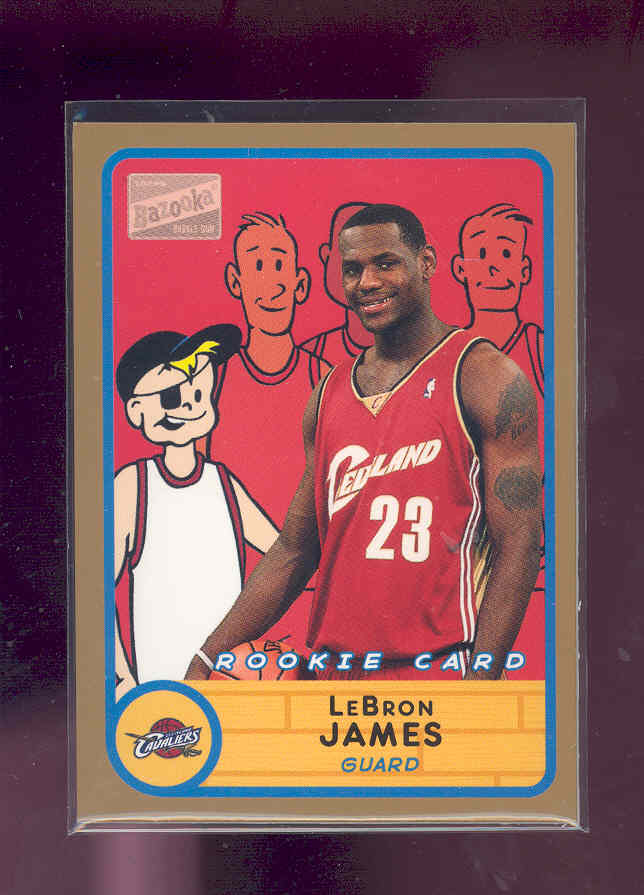 2003-04 Bazooka Gold Border Parallel #276 LeBron James rookie card NM-MT (01) 