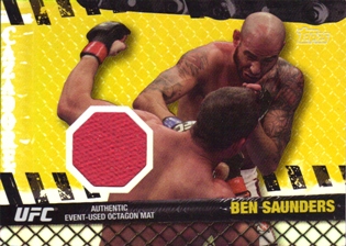 2010 Topps UFC Fight Mat Relics Gold #FMBS Ben Saunders/UFC 106
