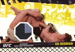 2010 Topps UFC Fight Mat Relics Gold #FMEM Ed Herman/UFN 8