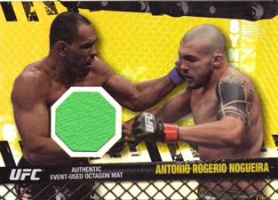 2010 Topps UFC Fight Mat Relics Gold #FMARN Antonio Rogerio Nogueira/UFC 106