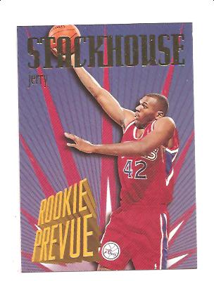 1995-96 SkyBox Premium Rookie Prevue #RP3 Jerry Stackhouse