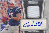 2010 Topps Unrivaled Autographed Patch #UAPAH Aaron Hernandez/149