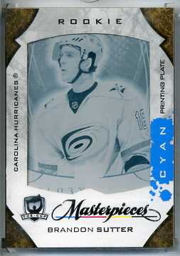 2008-09 The Cup Printing Plates Upper Deck Trilogy Cyan #173 Brandon Sutter