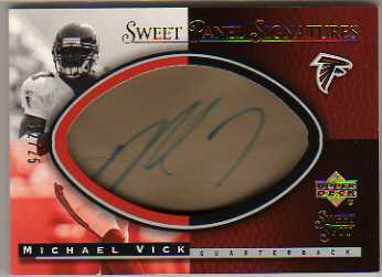 2004 Sweet Spot Sweet Panel Signatures Gold #SPMV Michael Vick