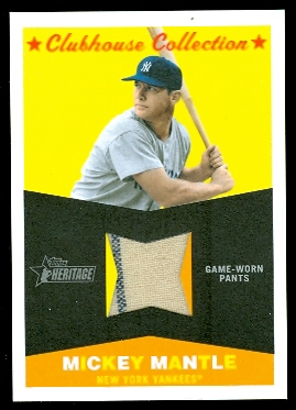 2009 Topps Heritage Clubhouse Collection Relics #MM Mickey Mantle HN