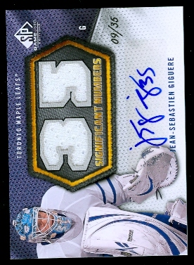 2010-11 SP Game Used SIGnificant Numbers Autographs #SNGI Jean-Sebastien Giguere/35