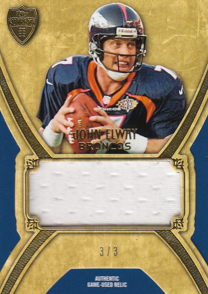 2010 Topps Supreme Jumbo Jerseys Blue #SJRJEL John Elway