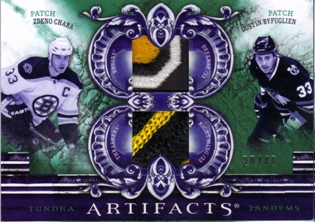 2010-11 Artifacts Tundra Tandems Patches Emerald #TT2PGEO Zdeno Chara/Dustin Byfuglien