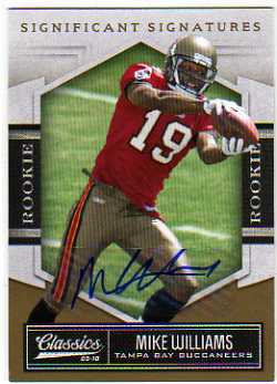 2010 Classics Significant Signatures Gold #171 Mike Williams/99