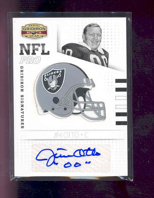 2010 Panini Gridiron Gear NFL Pro Gridiron Signatures #13 Jim Otto/50