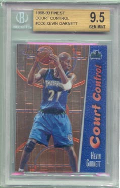1998/99 Topps Finest Basketball #CC6 Court Control Kevin Garnett BGS Gem Mint 9.5  1 of 1