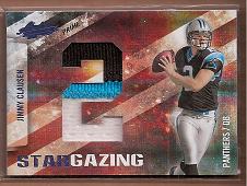 2010 Absolute Memorabilia Star Gazing Materials Oversize Jersey Number Prime #10 Jimmy Clausen